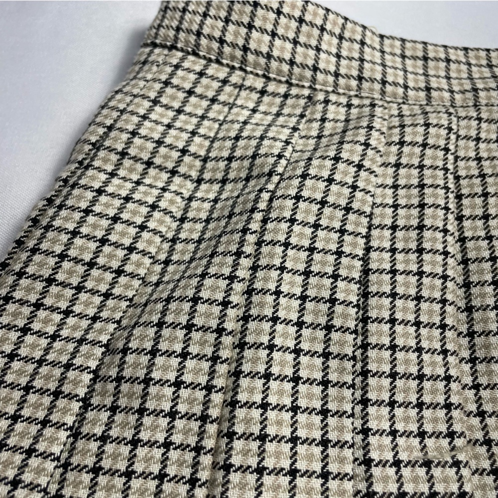 MGR Plaid Mini Skirt 3 Ivory Pleat Schoolgirl Harajuku Prep Grunge Academia - Picture 7 of 13